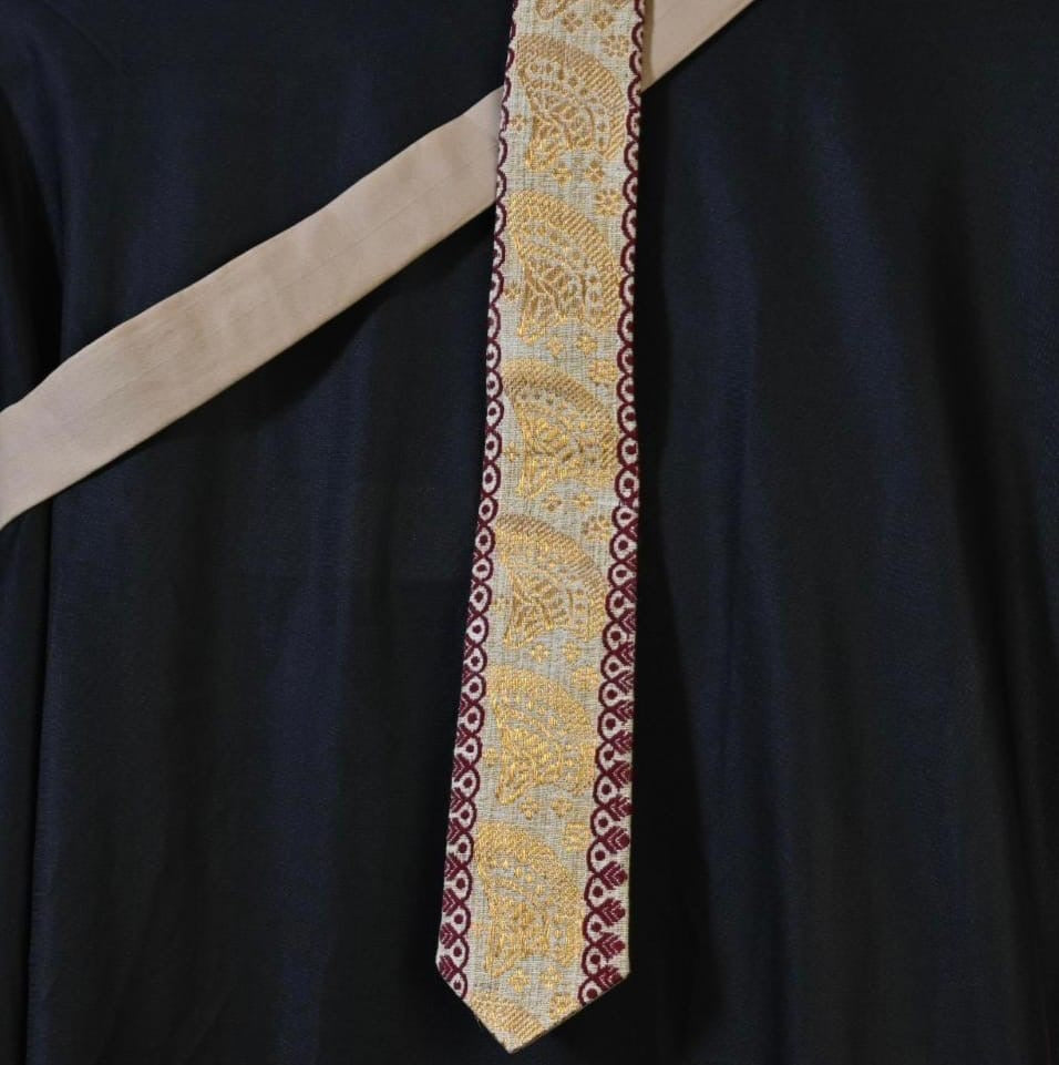 Men's Tie with Traditional Motif of Assam
